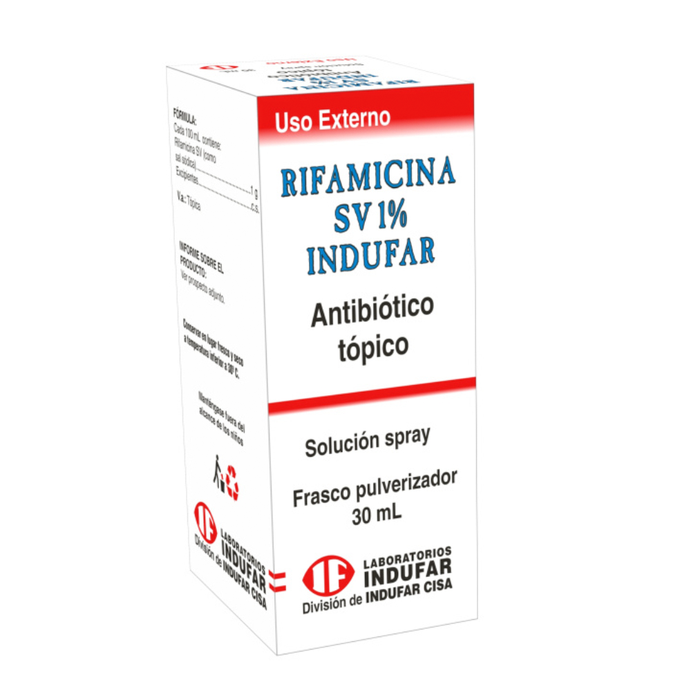Rifamicina SV1% Solucion Spray en Frasco de 30 ml
