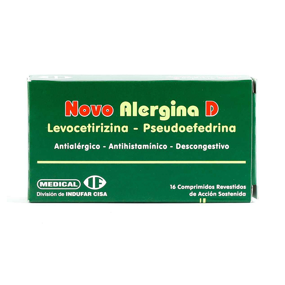 Novo Alergina D Caja de 16 Comprimidos