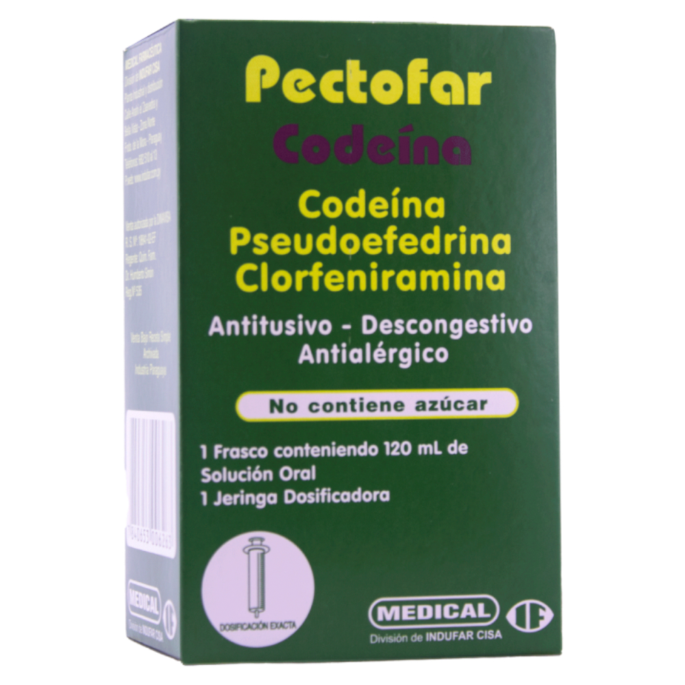 Pectofar Codeína 10 mg Jarabe en Frasco de 120 ml