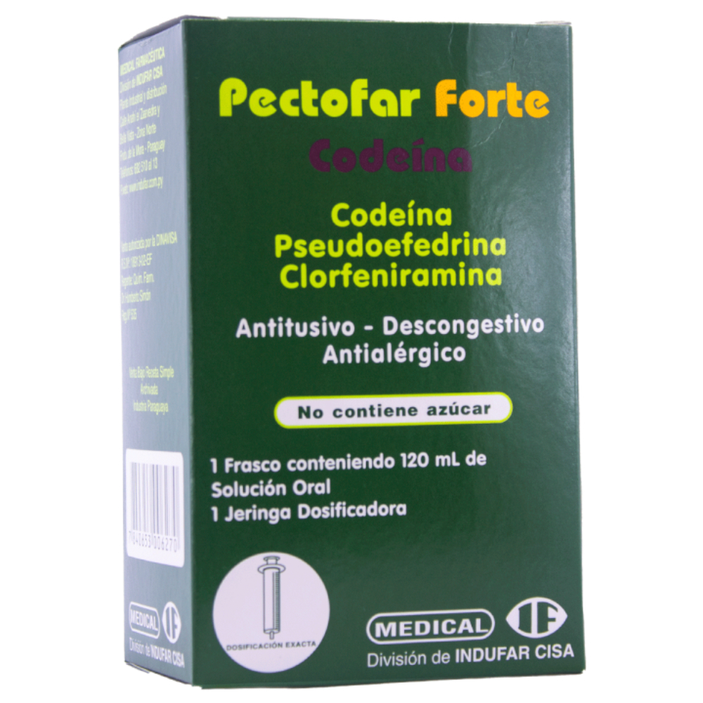 Pectofar Forte Codeina Jarabe en Frasco de 120 ml