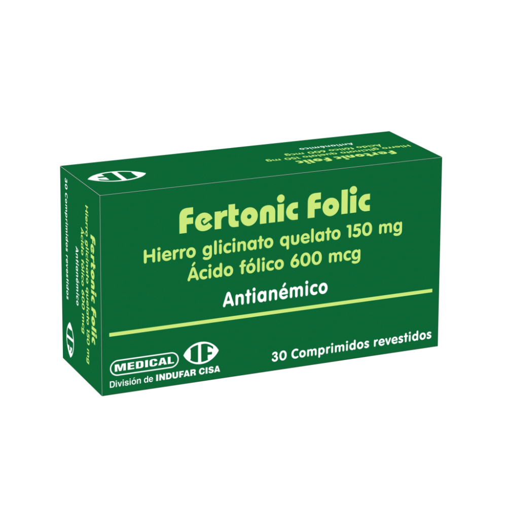 Fertonic Folic Antianemico Caja De 3 Blíster x 30 Comprimidos Revestidos