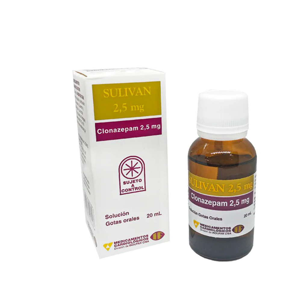 Sulivan Clonazepam 2,5 mg Solucion Gotas Orales de 20 ml