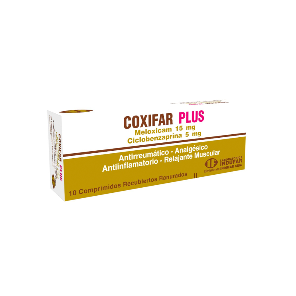 Coxifar Plus Meloxicam 15 mg Caja De 10 Comprimidos Recubiertos Ranurados