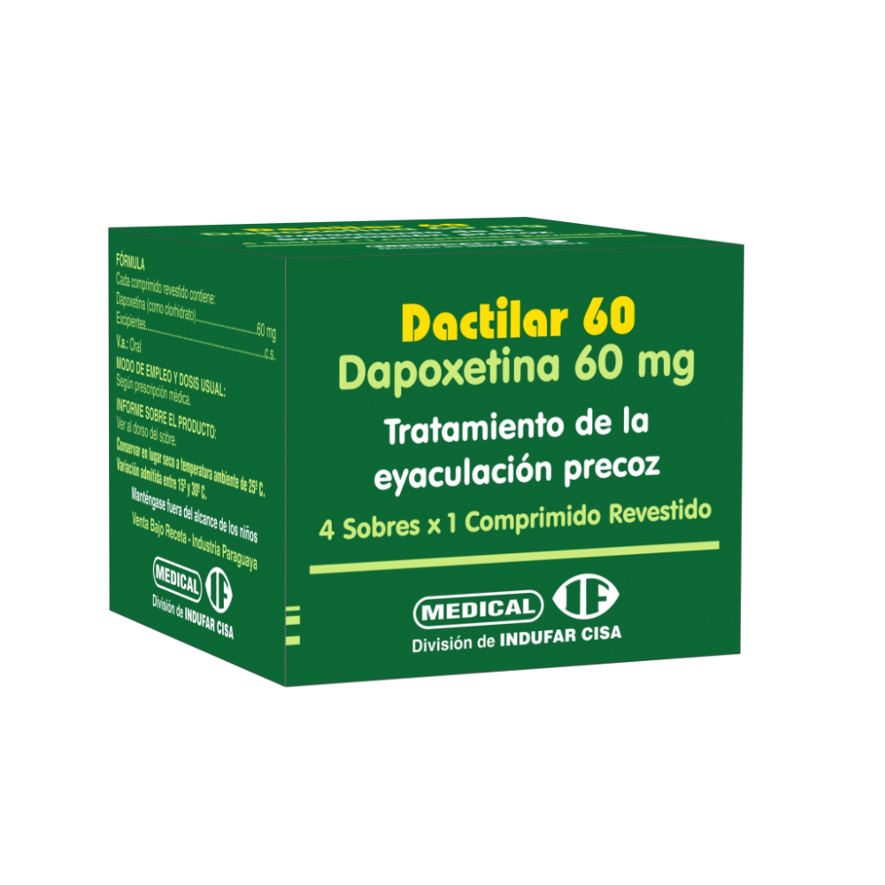 Dactilar 60 Dapoxetina 60 mg Caja 6 Comprimidos Recubiertos