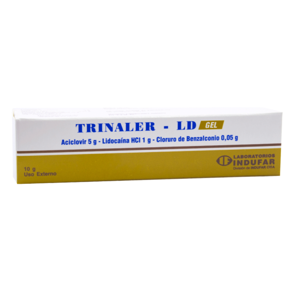 Trinaler LD Gel - Aciclovir - Lidocaina Cloruro de Benzalconio Pomo de 10 gr