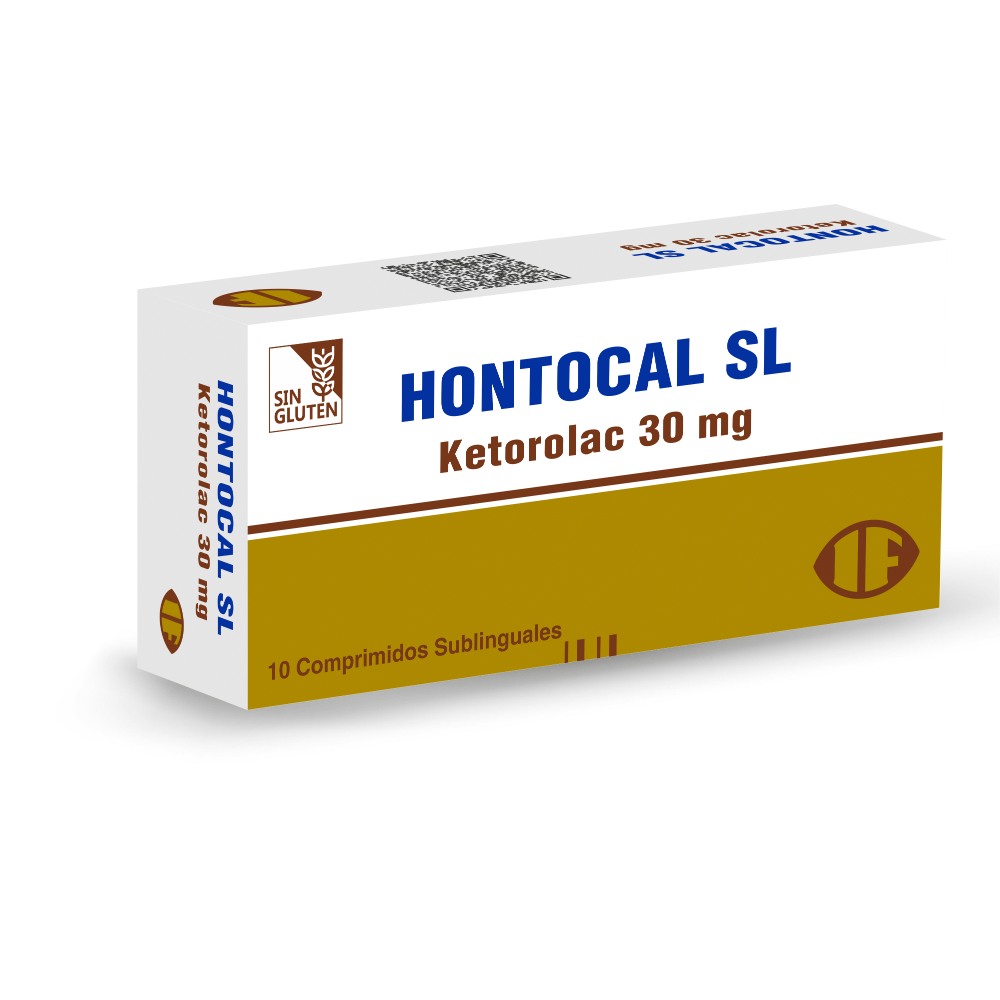 Hontocal SL Ketorolac 30 mg Caja 10 Comprimidos Sublinguales