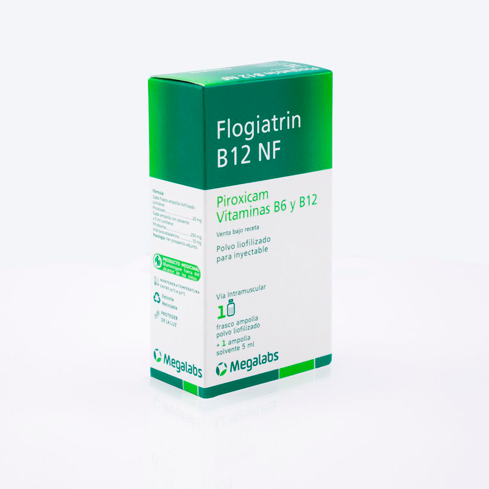 Flogiatrin B12 NF Inyectable Contiene 1 Frasco Ampolla