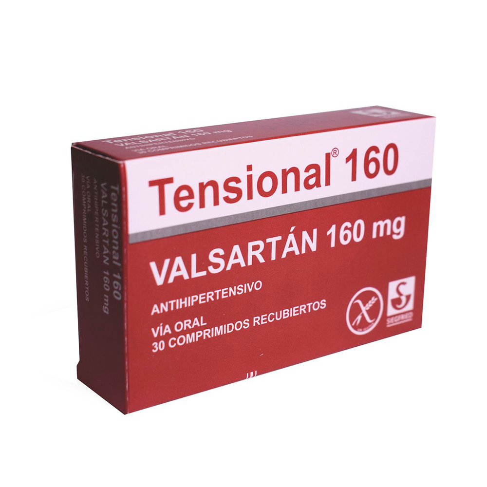 Tensional Valsartan 160 mg Caja de 30 Comprimidos Recubiertos