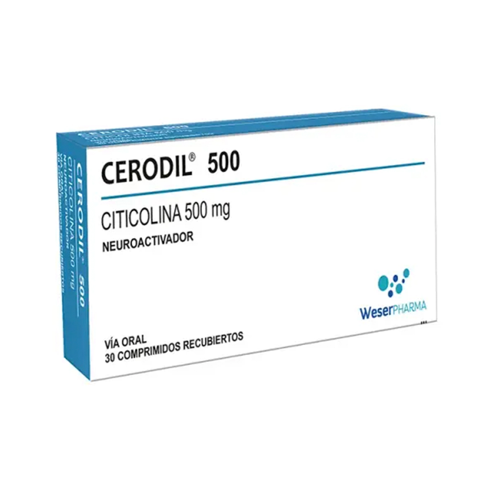 Cerodil 500 Citicolina 500 mg Caja De 30 Comprimidos Recubiertos