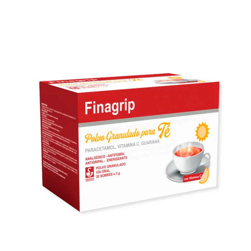 Finagrip Te Dia Paracetamol Vitamina C Guarana Caja De 20 Sobres