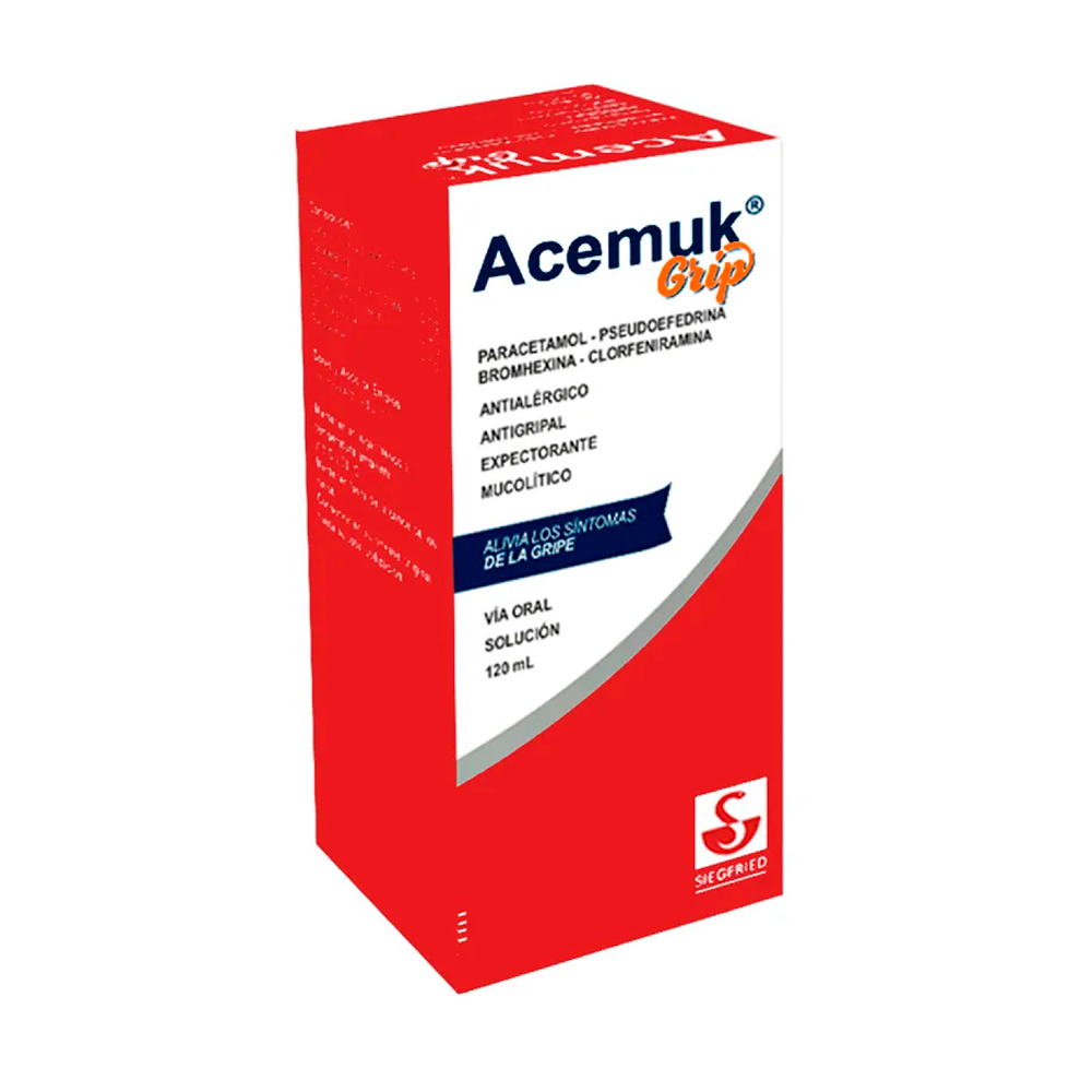 Jarabe Acemuk Grip Paracetamol De 120ML