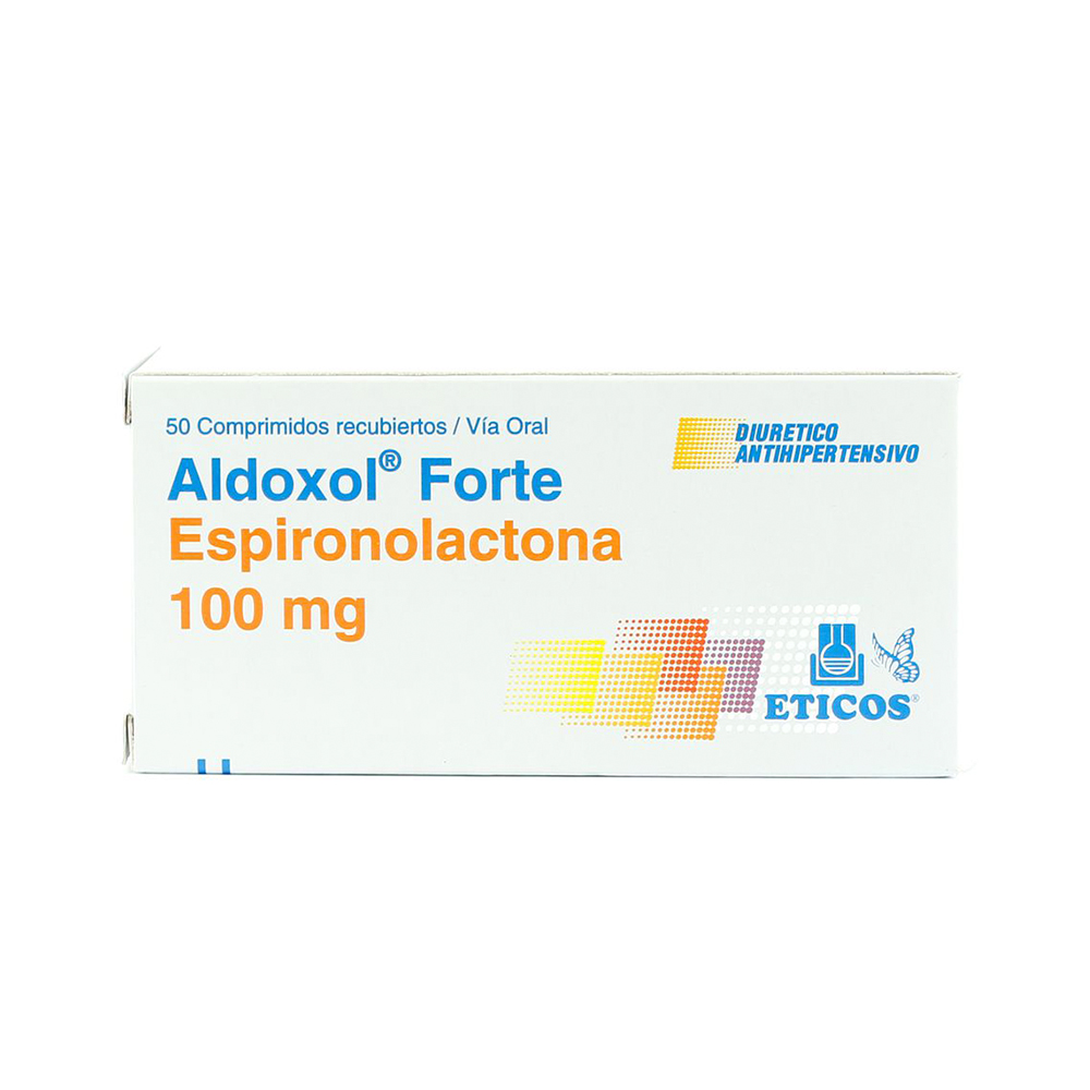 Aldoxol Forte Espironolactona 100 mg Caja De 50 Comprimidos Recubiertos