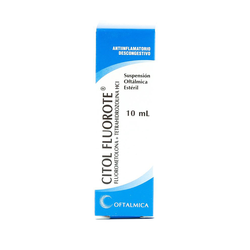 Citol Fluorote Fluorometolona + Tetrahidrozolina HCI Suspención Oftálmica 10 ml