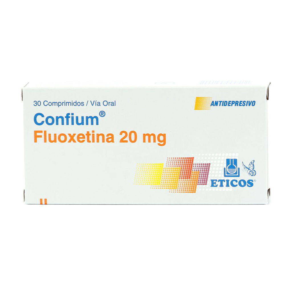 Confium Fluoxetina 20 mg Caja de 30 Comprimidos