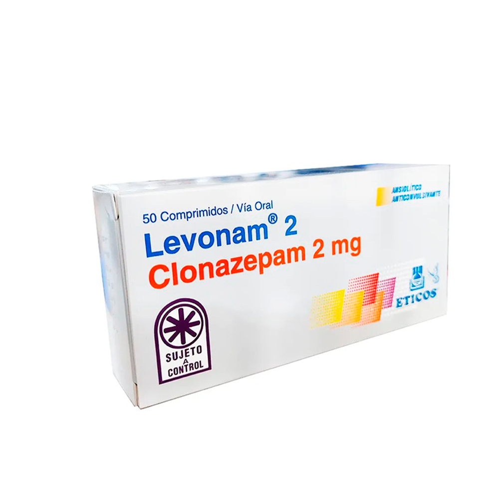 Levonam 2 Clonazepam 2 mg Caja De 50 Comprimidos
