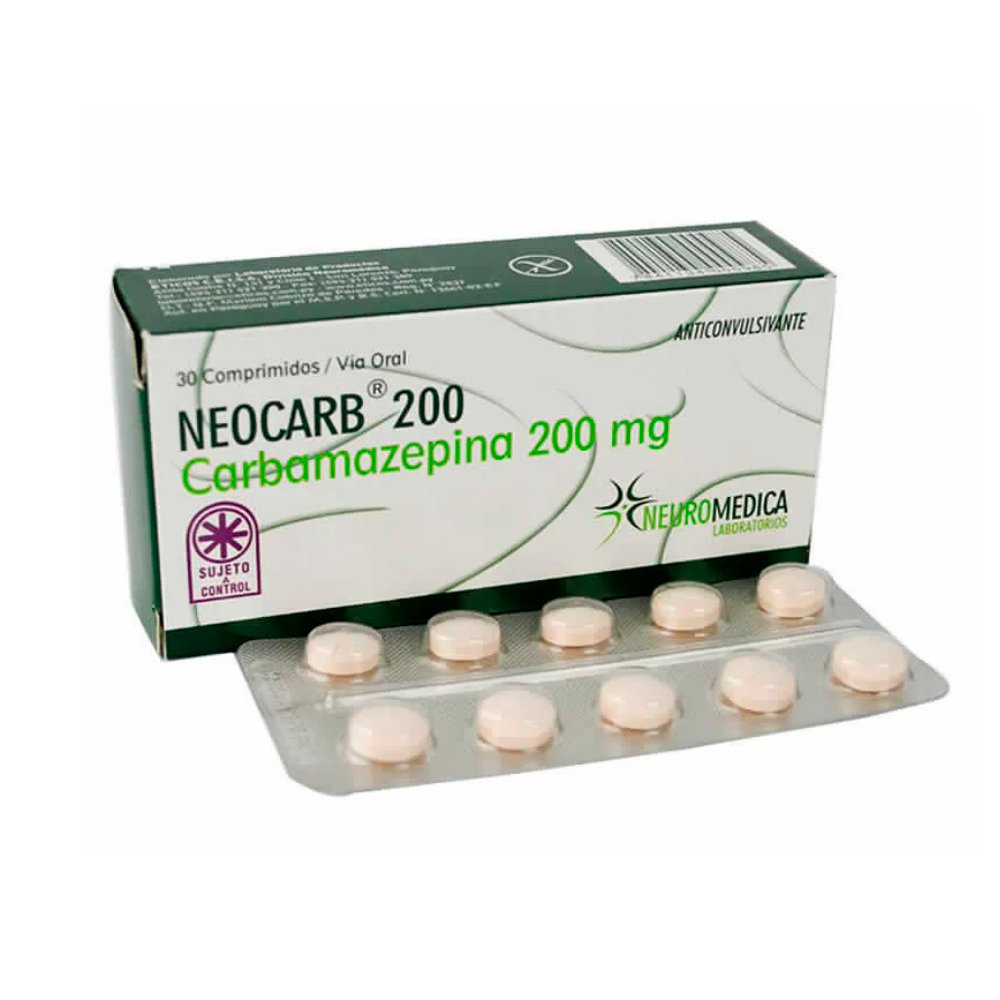 Neocarb 200 mg Carbamazepina 200 mg Caja de 30 Comprimidos