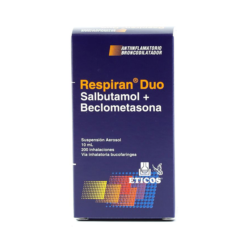Respiran Duo Salbutamol + Beclometasona Aerosol De 10 ml