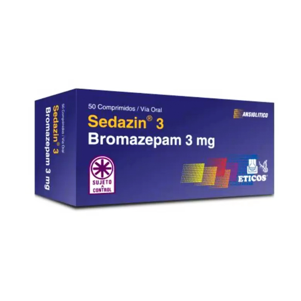 Sedazin 3 - Bromazepam 3mg Caja de 50 Comprimidos