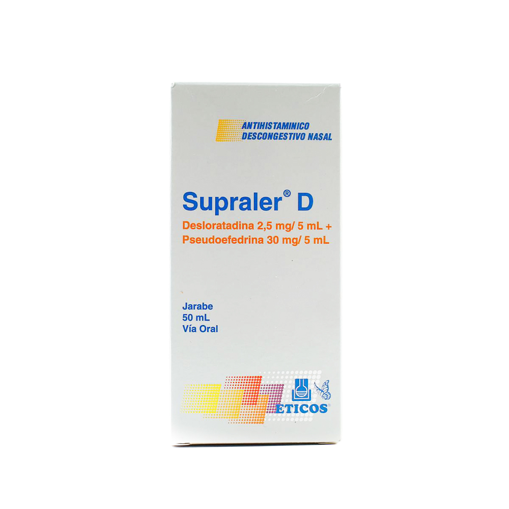 Supraler D Desloratadina Pseudoefedrina Suspension Oral Jarabe de 50 ml