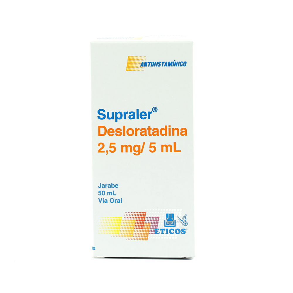 Supraler Desloratadina 2,5 mg/ 5ml Caja de Jarabe 50 ml
