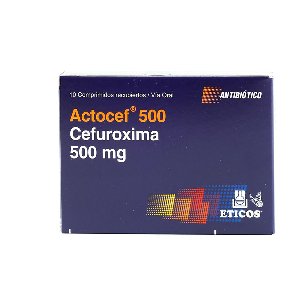 Actocef 500mg Caja de 10 Comprimidos Recubiertos