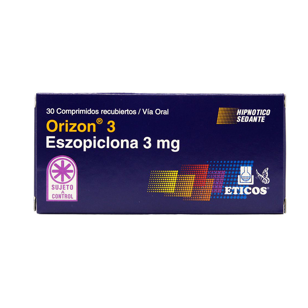 Orizon 3 Eszopiclona 3 mg Caja de 30 Comprimidos Recubiertos