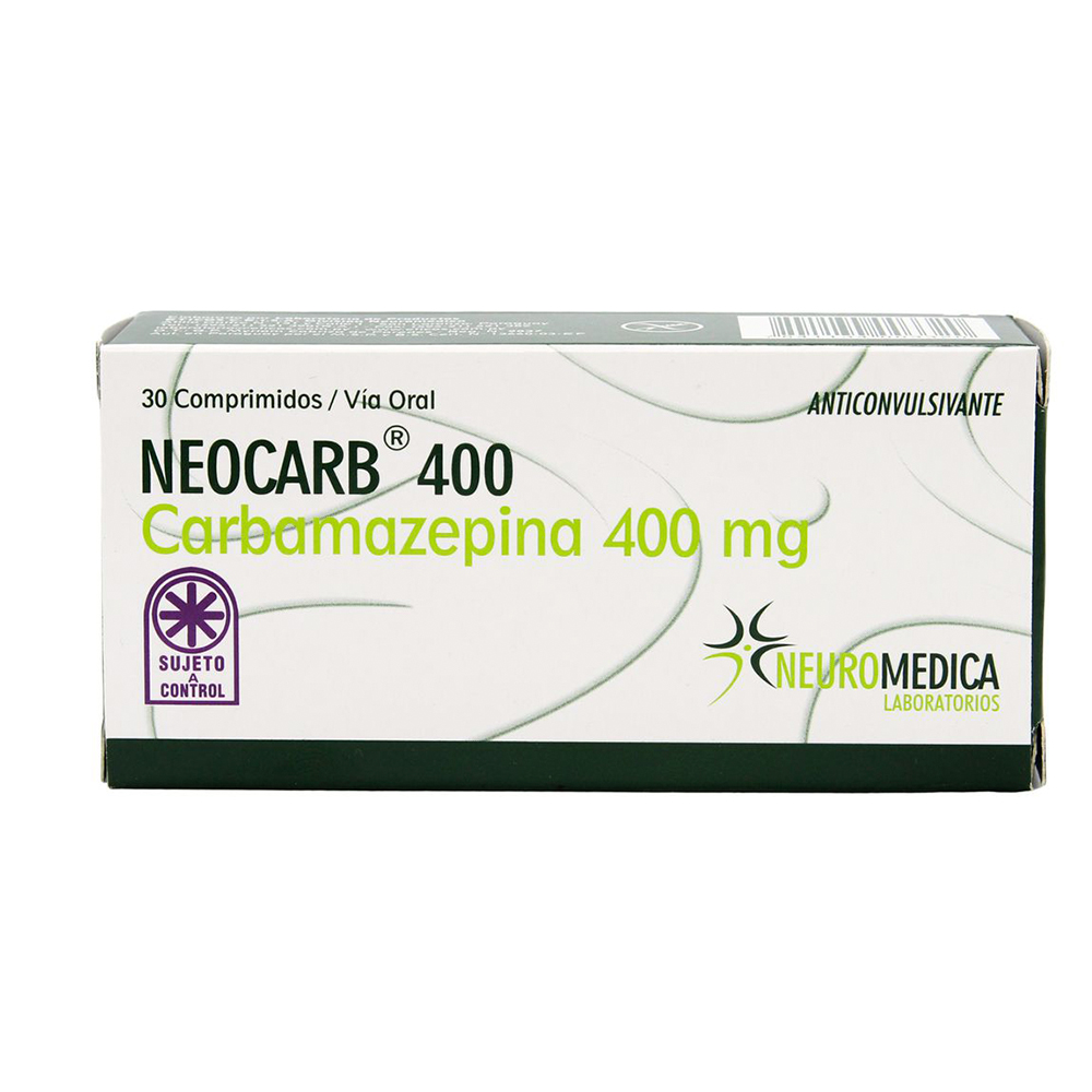 Neocarb Carbamazepina 400 mg Caja con 30 Comprimidos