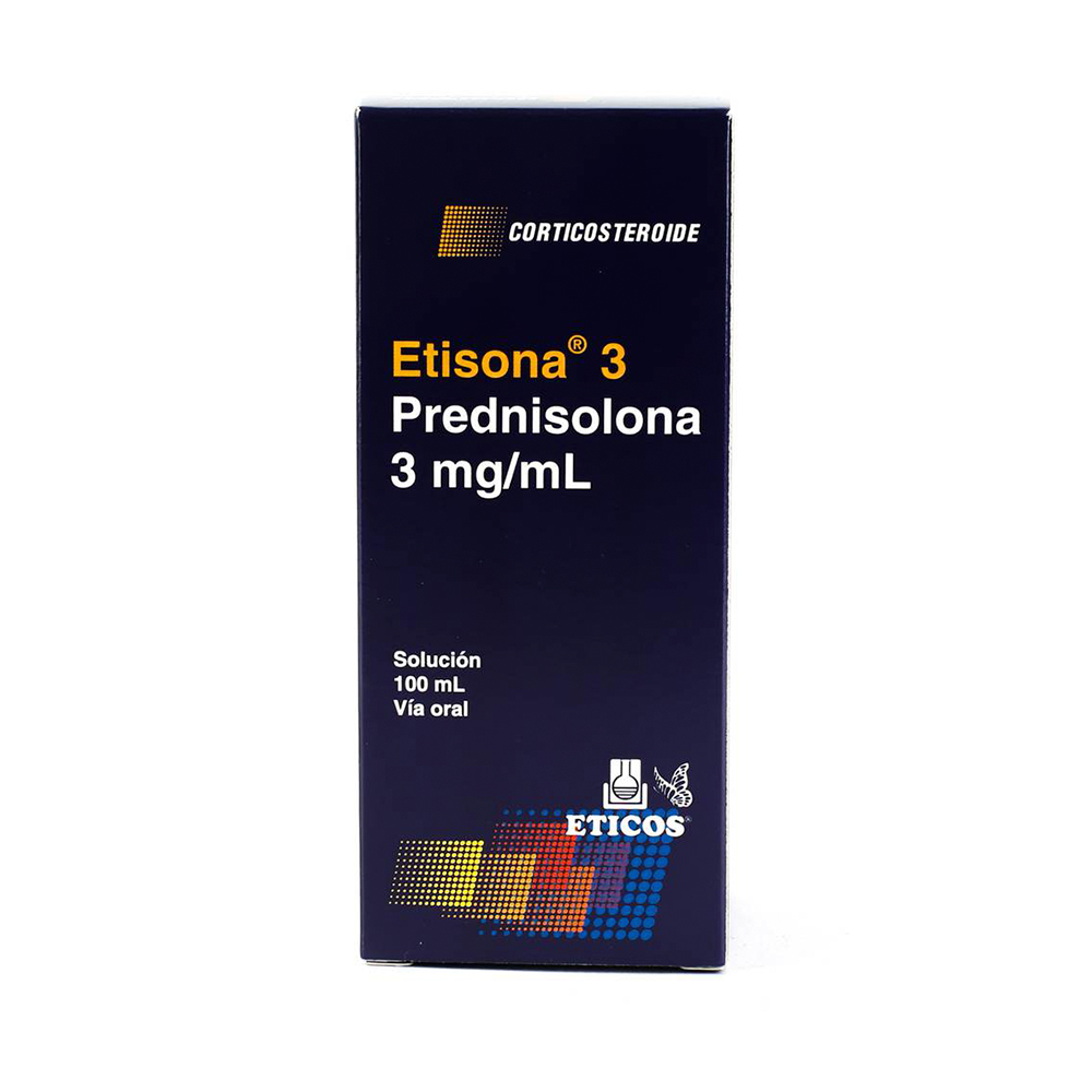 Etisona 3 Prednisolona 3 mg/ml Jarabe de 100 ml