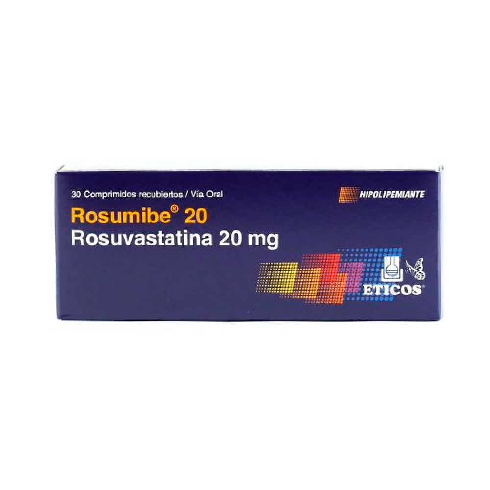Rosumibe 20 Rosuvastatina 20 mg Caja de 30 comprimidos recubiertos