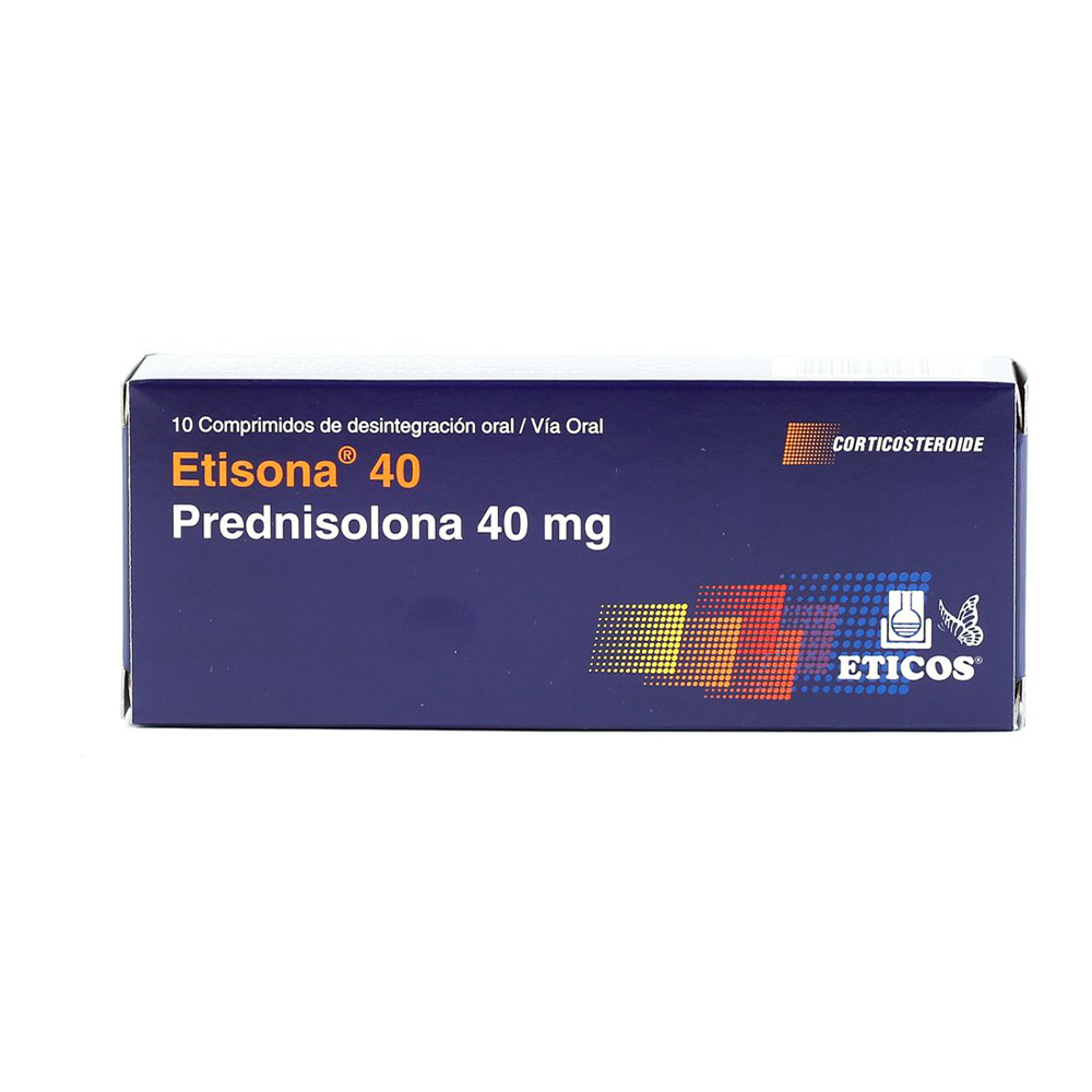 Etisona Prednisolona 40 mg Caja de 10 Comprimidos