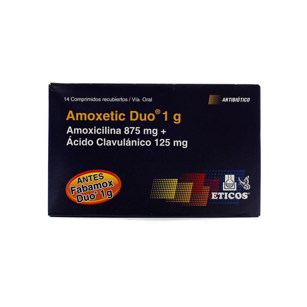 Amoxetic Duo 1g Caja de 14 Comprimidos