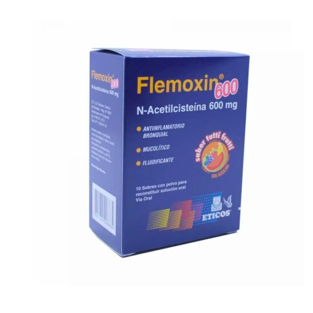 Flemoxin N-Acetilcisteína 600 Caja de 10 Sobres