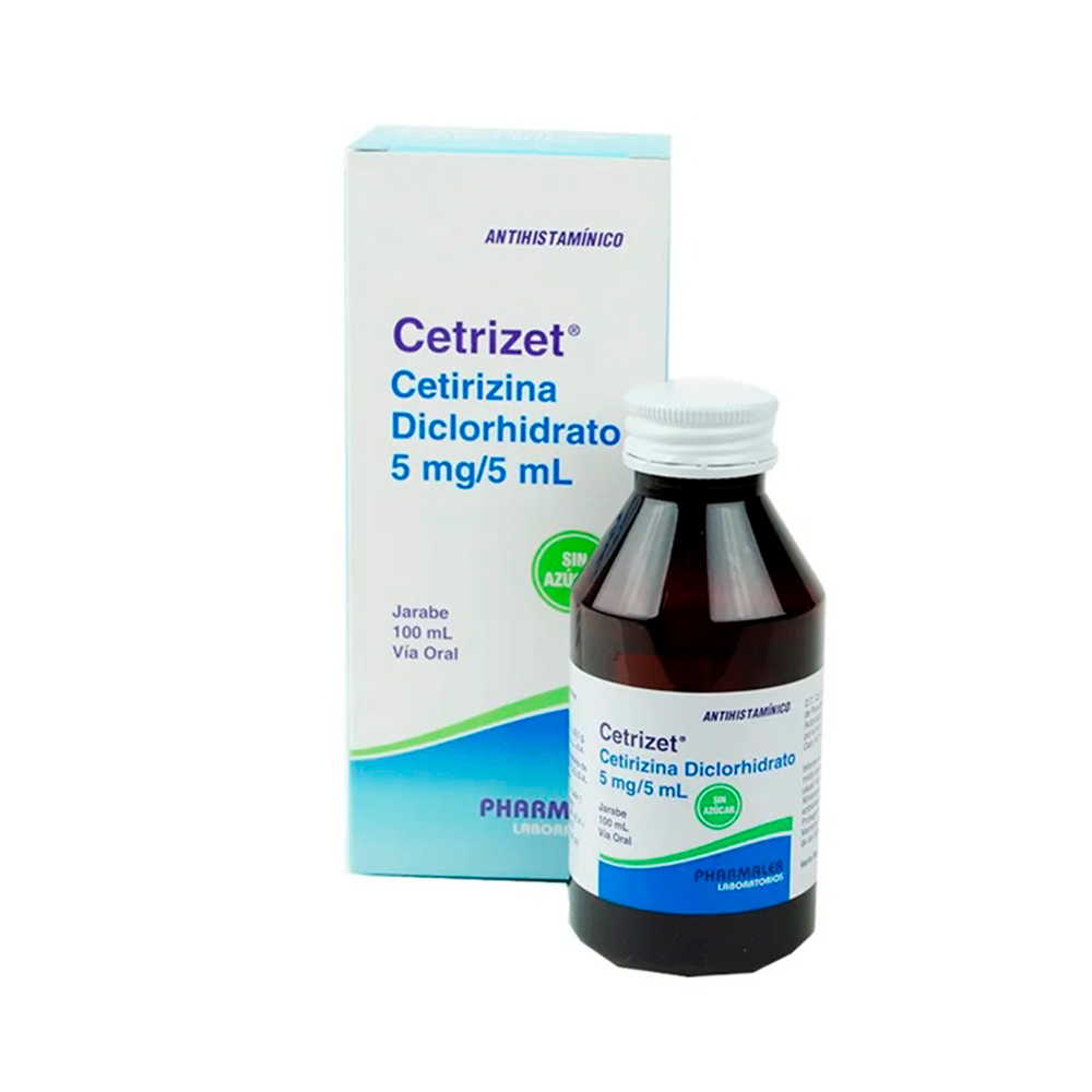 Cetrizet Cetirizina Diclorhidrato 5mg/ 5ml Jarabe de 100 ml