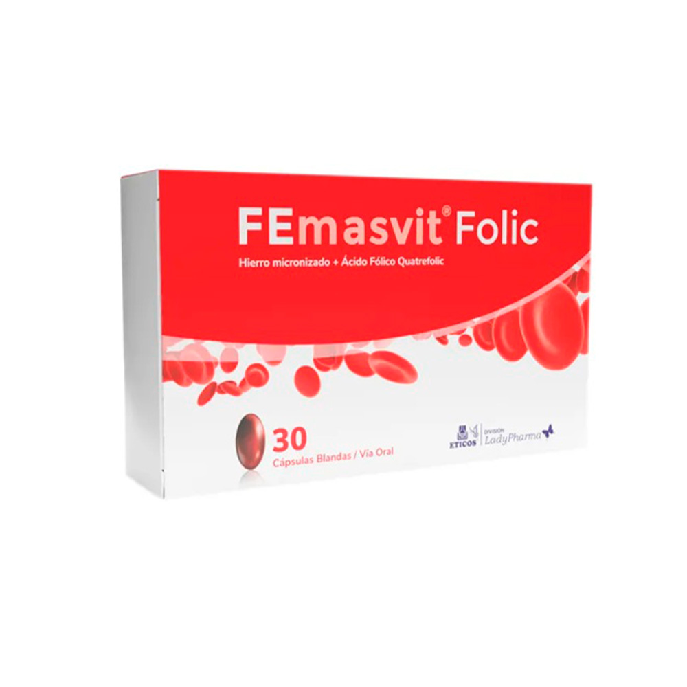 Femasvit Folic Hierro Liposomal Caja De 30 Cápsulas Blandas