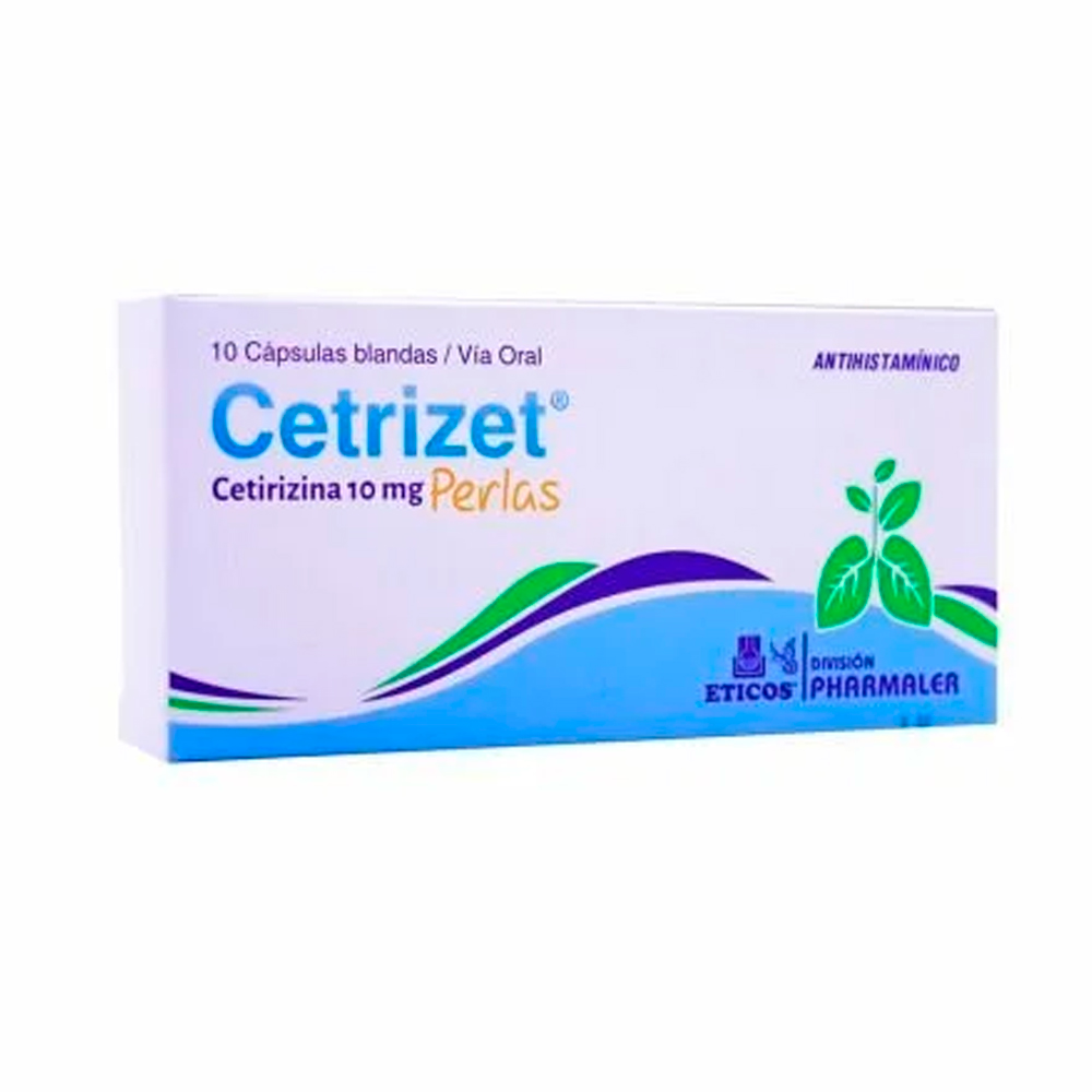 Cetrizet Perlas Cetirizina 10 mg Caja de 10 Cápsulas