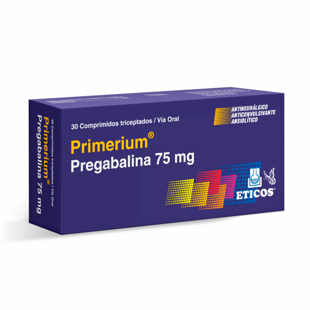 Primerium Pregabalina 75 mg Caja De 30 Comprimidos Triceptados