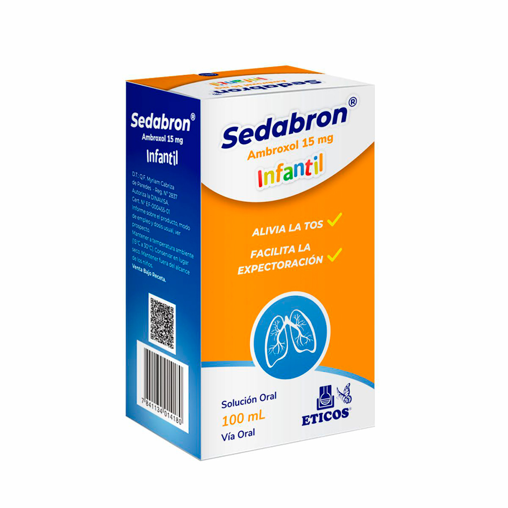 Sedabron Infantil Ambroxol 15 mg Solución Oral 100 ml