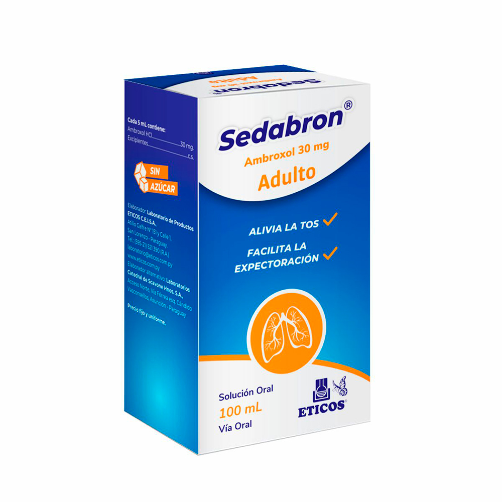 Sedabron Adulto Ambroxol 30 mg Solución Oral Frasco De 100 ml