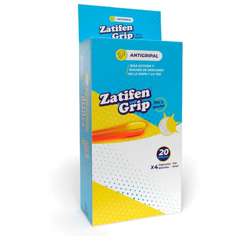 Zatifen Grip Dia y Noche Caja x20 Blister x4 Capsulas