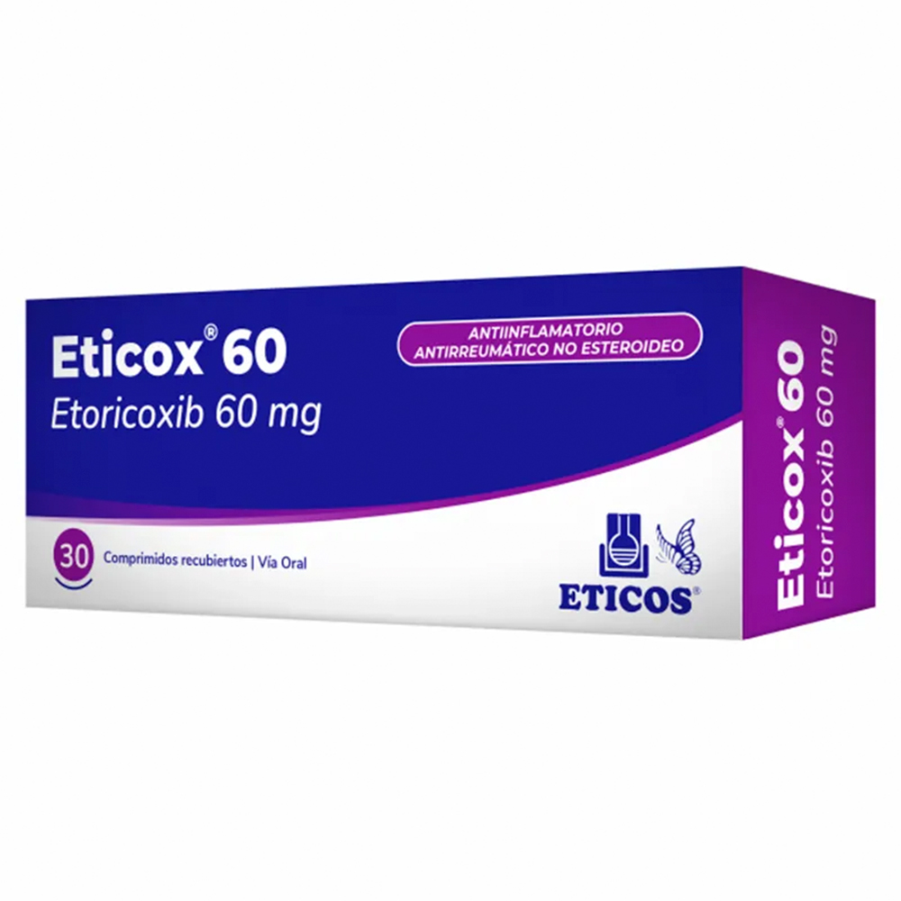 Eticox 60 Etoricoxib 60 MG Caja de 30 Comprimidos
