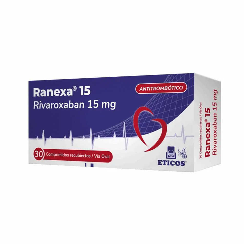 Ranexa 15 Rivaroxaban 15MG Caja De 30 Comprimidos Recubiertos.