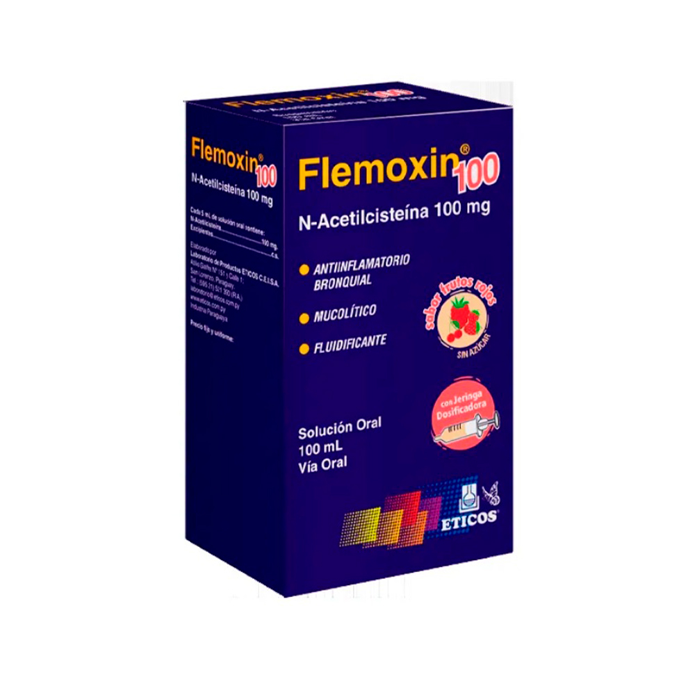 Flemoxin N- Acetilcisteina 10mg Jarabe de 100 ml