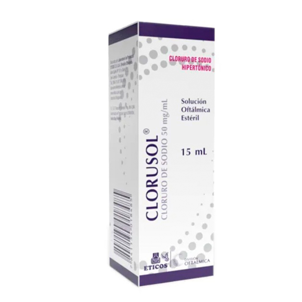 Clorusol Cloruro de Sodio 50mg/ml Solucion Oftalmica Esteril de 15 ml