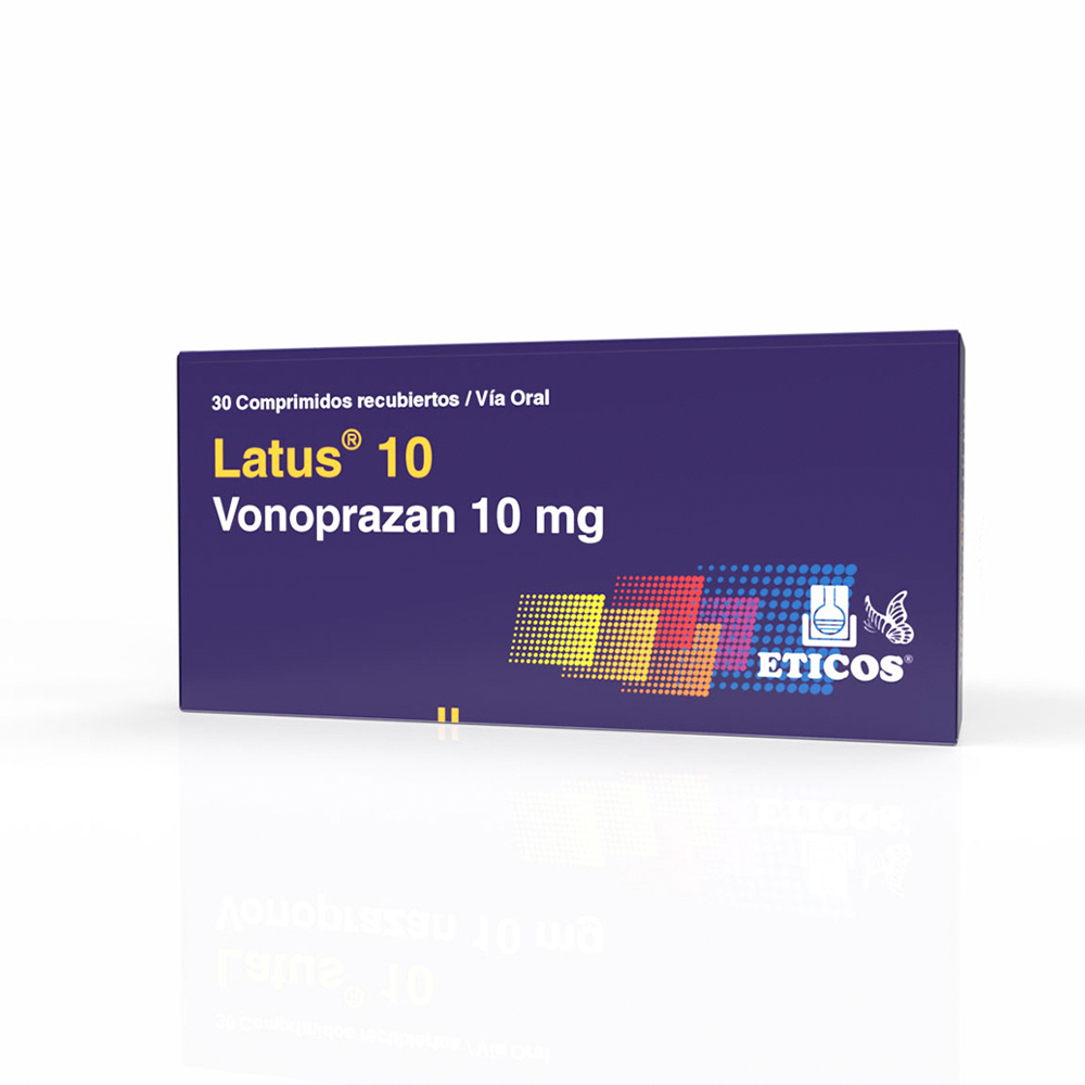 Latus 10 Vonoprazan 10 mg Caja de 30 Comprimidos Recubiertos