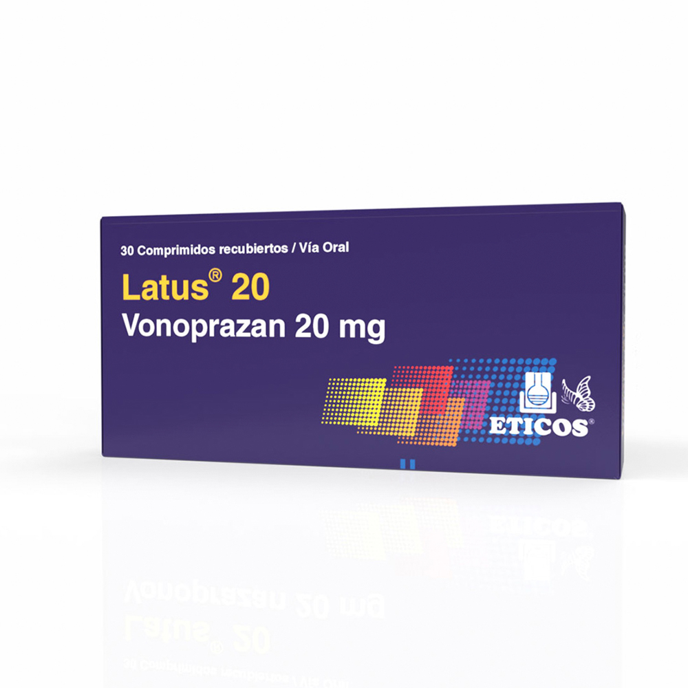 Latus 20 Vonoprazan 20 mg Caja de 30 Comprimidos Recubiertos