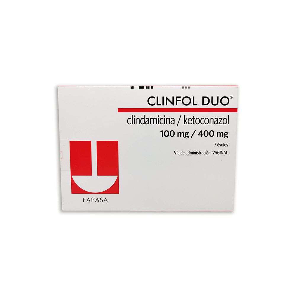 Clinfol Dúo Clindamicina Caja de 7 Ovulos