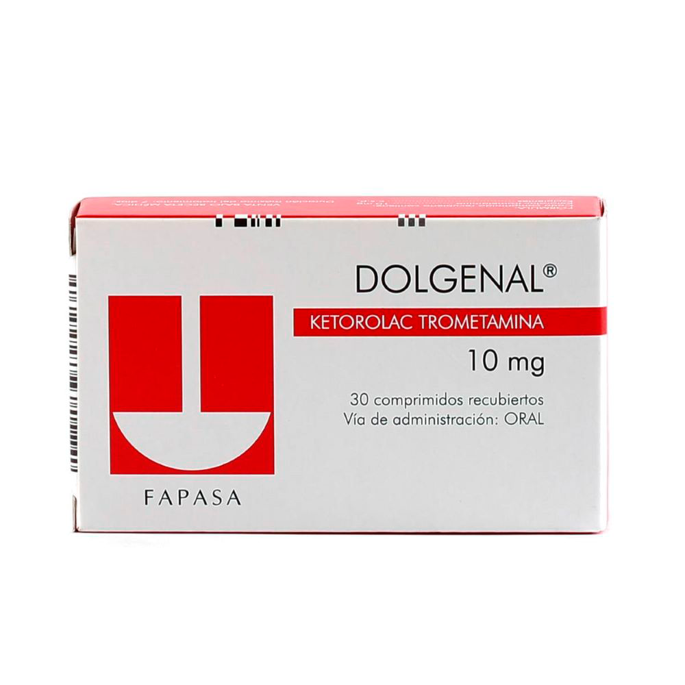 Dolgenal Ketorolac Trometamina 10 mg Caja de 30 Comprimidos
