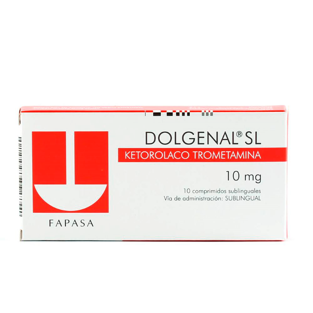 Dolgenal Ketorololaco Trometamina 10 mg Caja de 10 Comprimidos