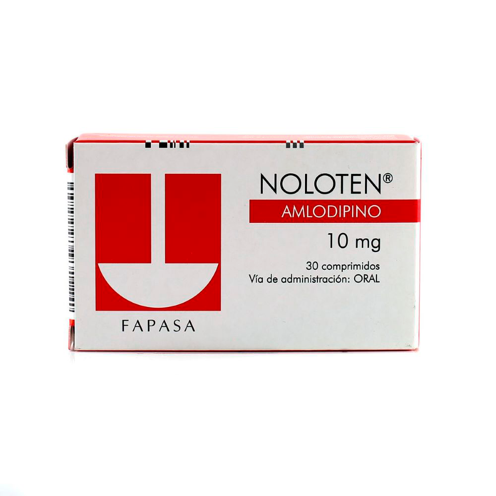 Noloten Amlodipino 10 mg Caja De 30 Comprimidos