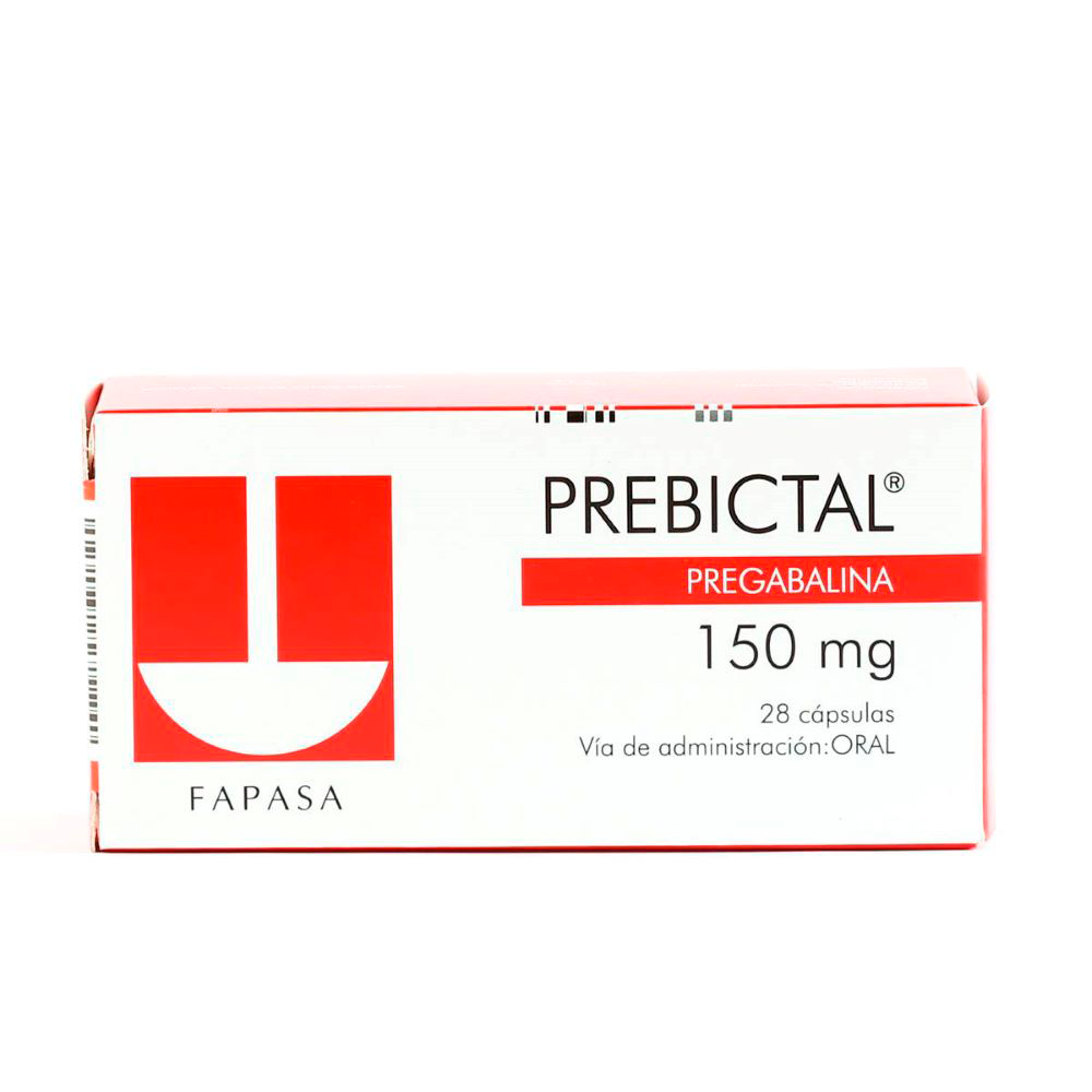 Prebictal Pregabalina 150 mg Caja de 28 Cápsulas